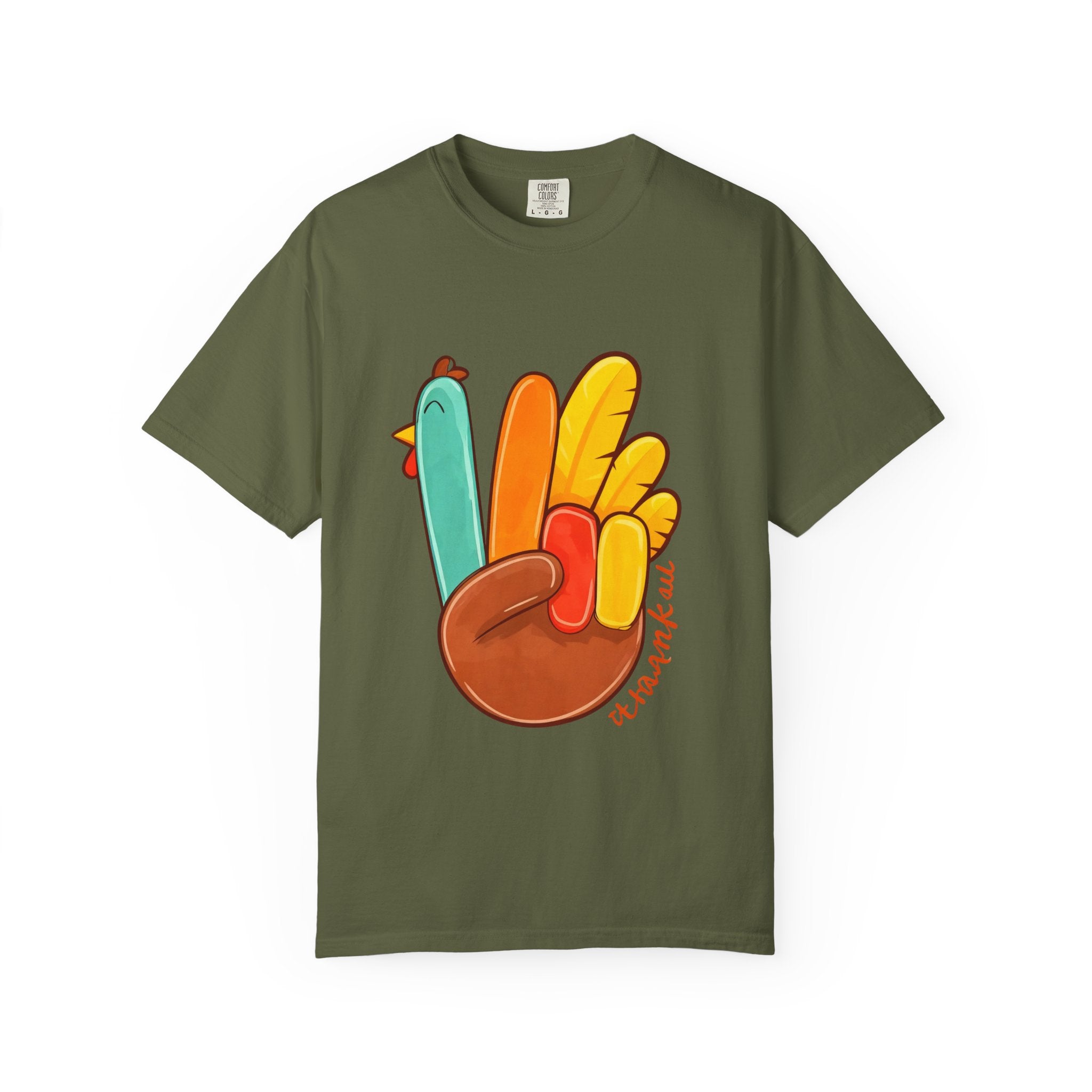 Turkey Peace Sign T-Shirt — Cute Thankful Thanksgiving Shirt