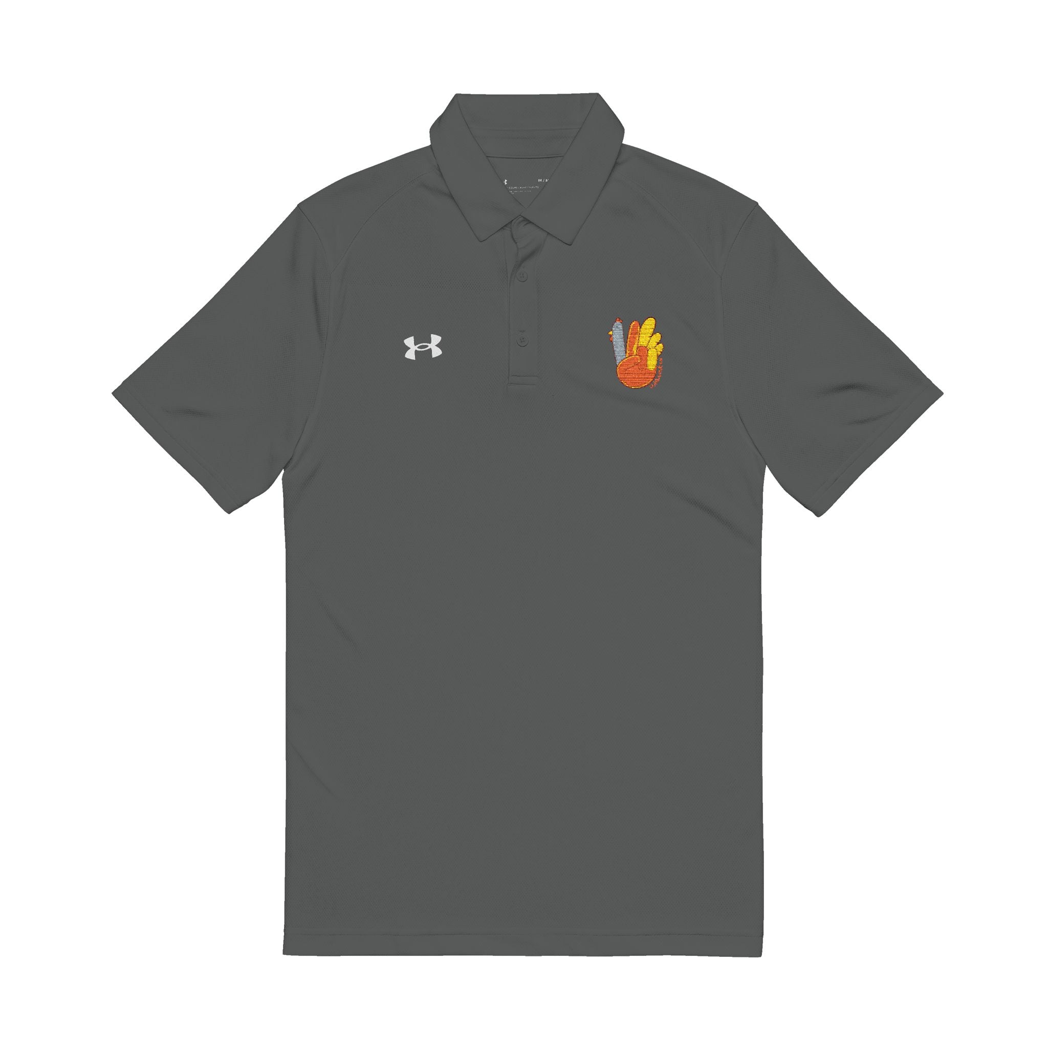 Embroidered Flame Crest Polo Shirt – Men's Performance Golf & Casual Wear