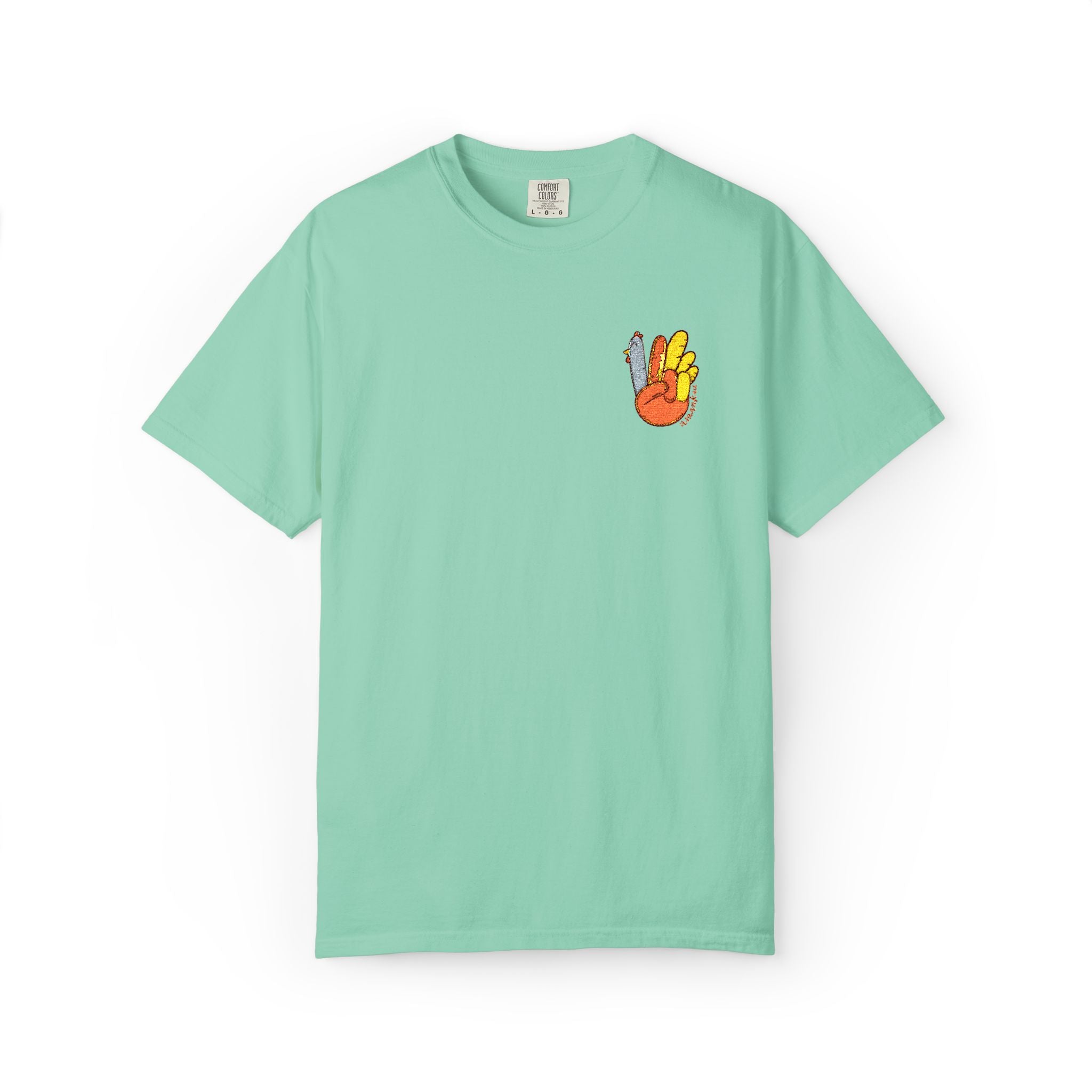 Peace Sign Flame Pocket T-Shirt — Retro Fire Hand Graphic Tee