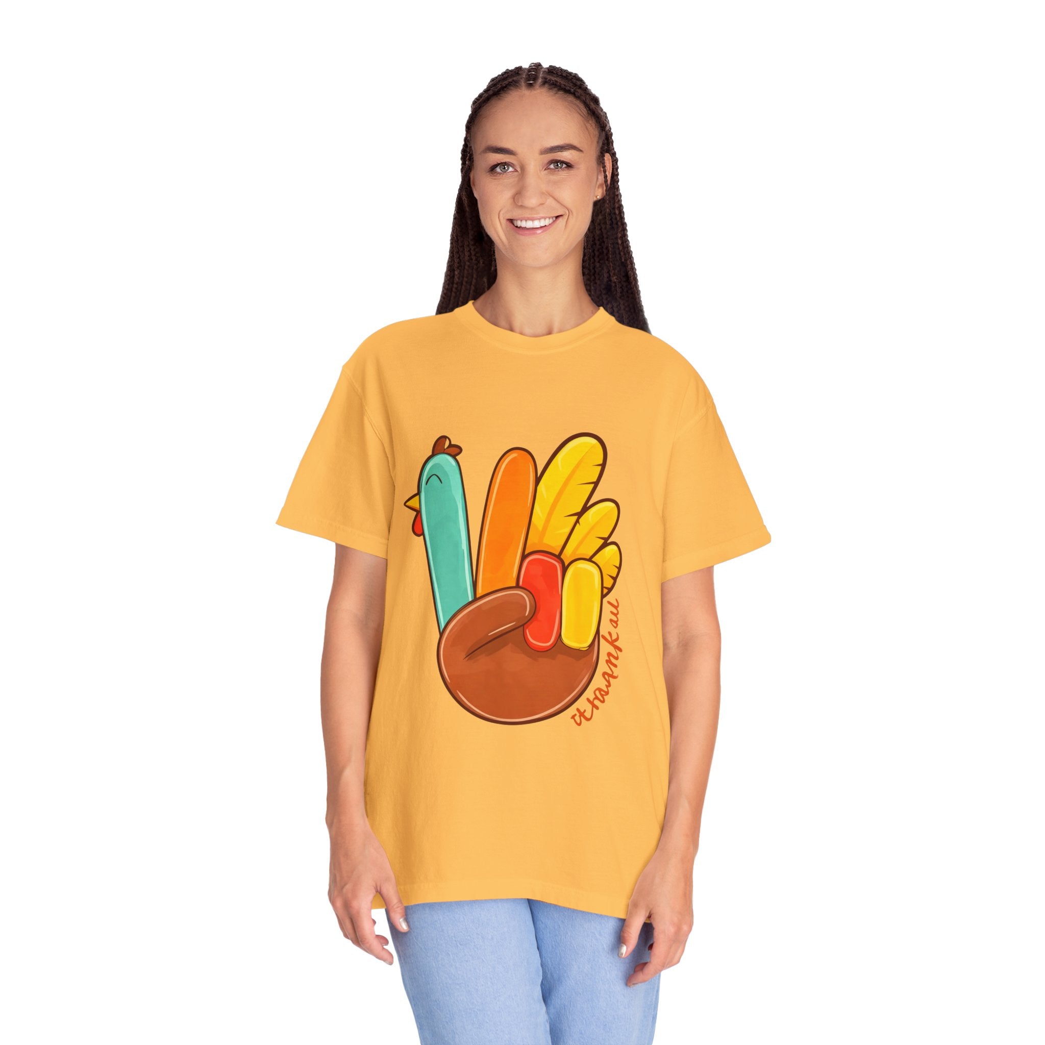 Turkey Peace Sign T-Shirt — Cute Thankful Thanksgiving Shirt