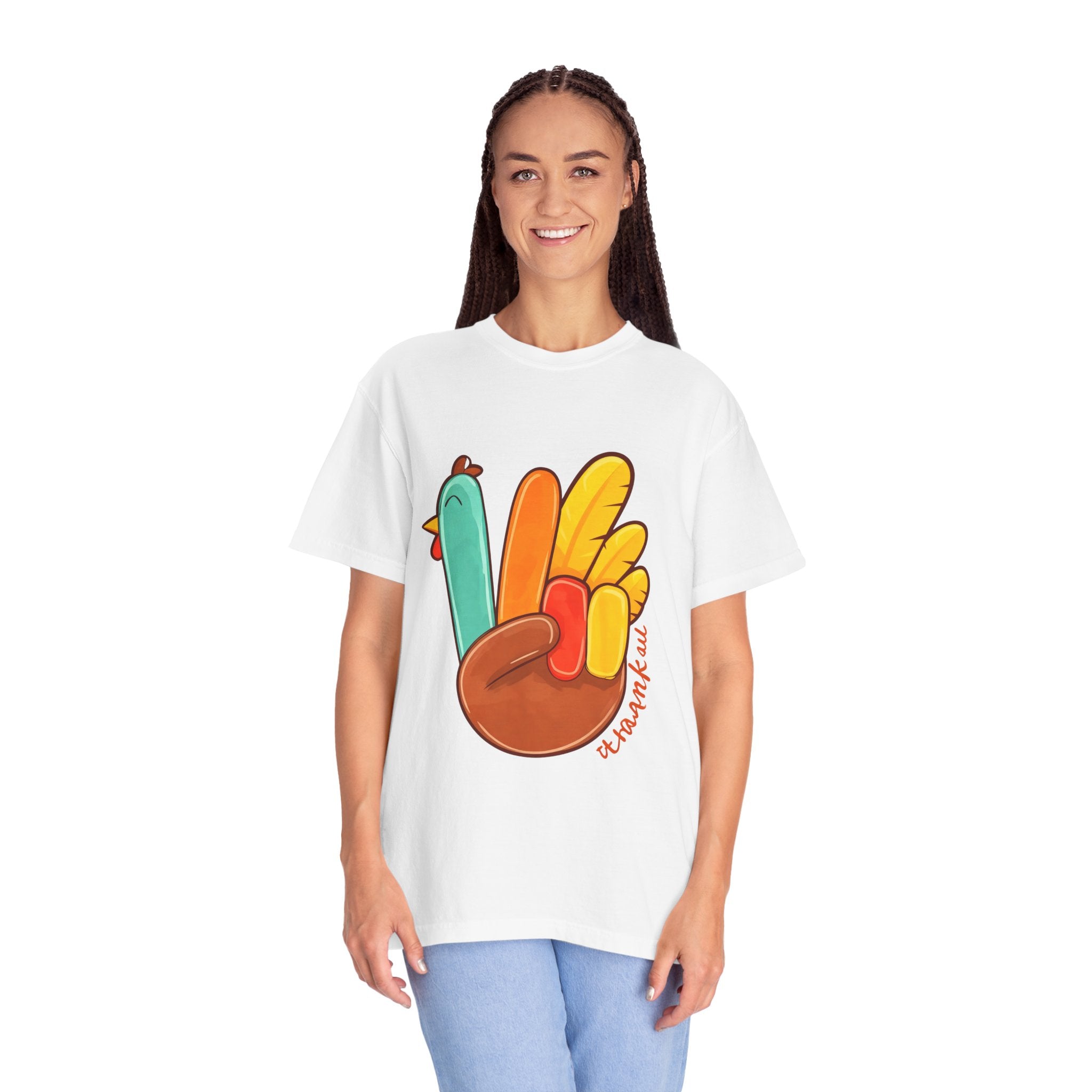 Turkey Peace Sign T-Shirt — Cute Thankful Thanksgiving Shirt