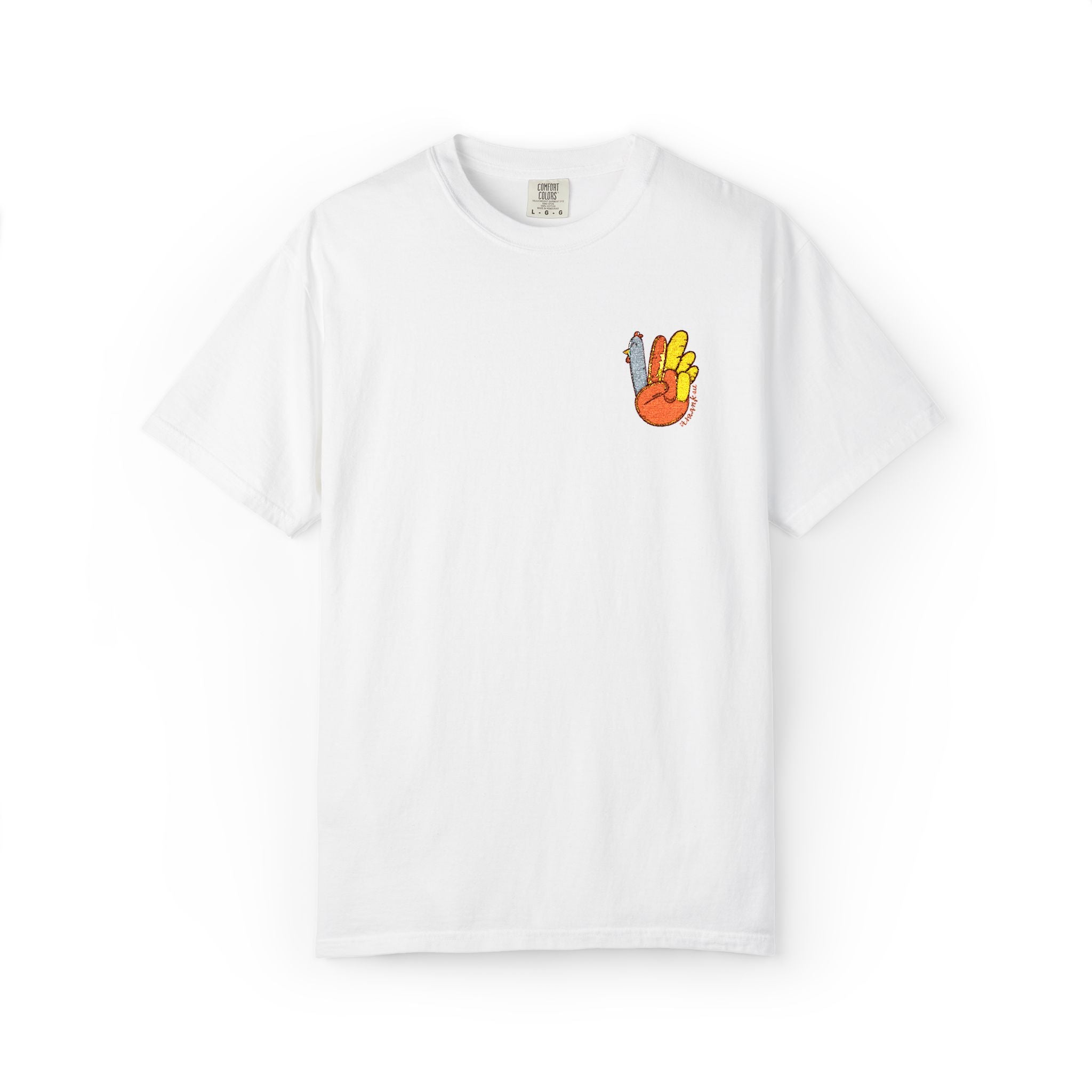 Peace Sign Flame Pocket T-Shirt — Retro Fire Hand Graphic Tee