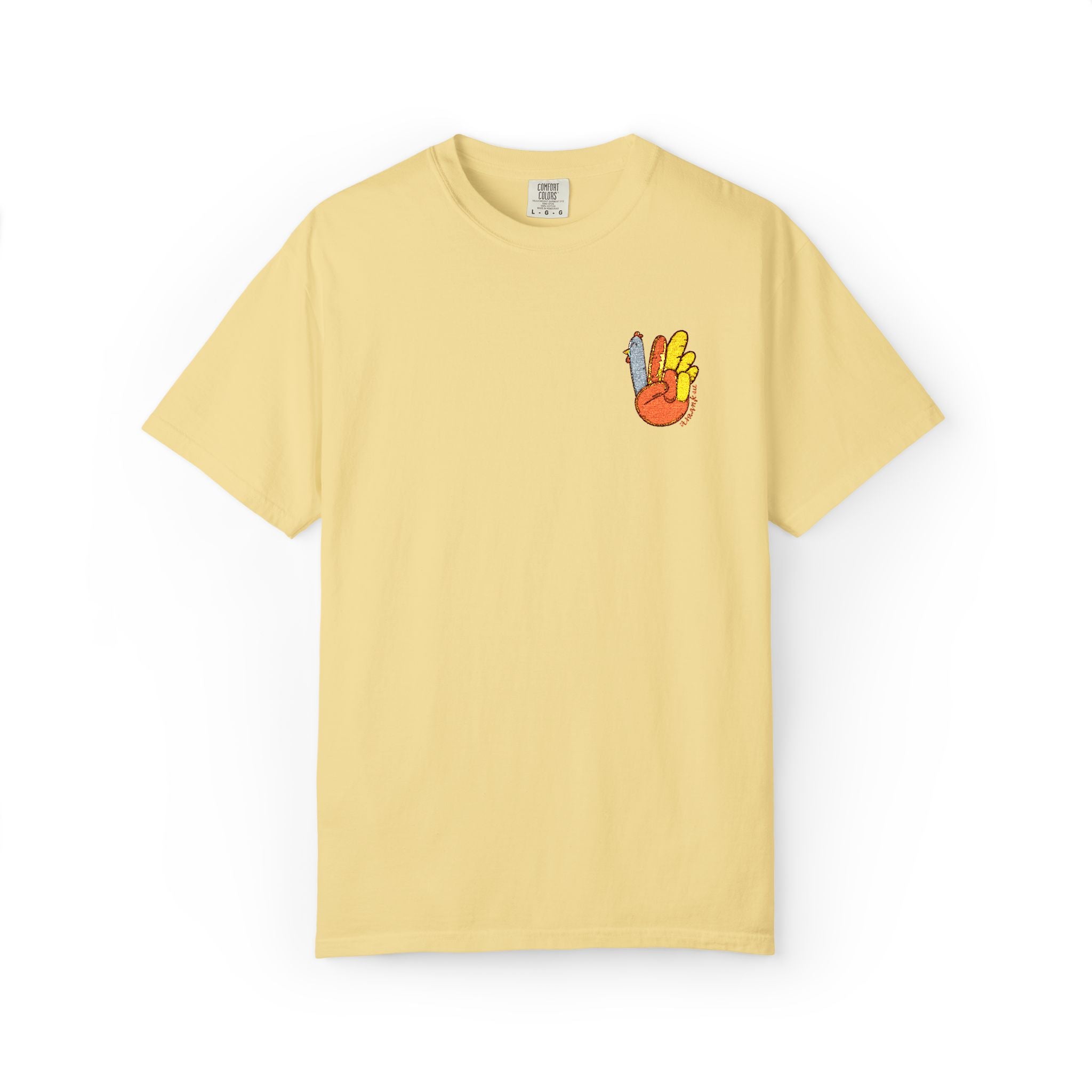 Peace Sign Flame Pocket T-Shirt — Retro Fire Hand Graphic Tee