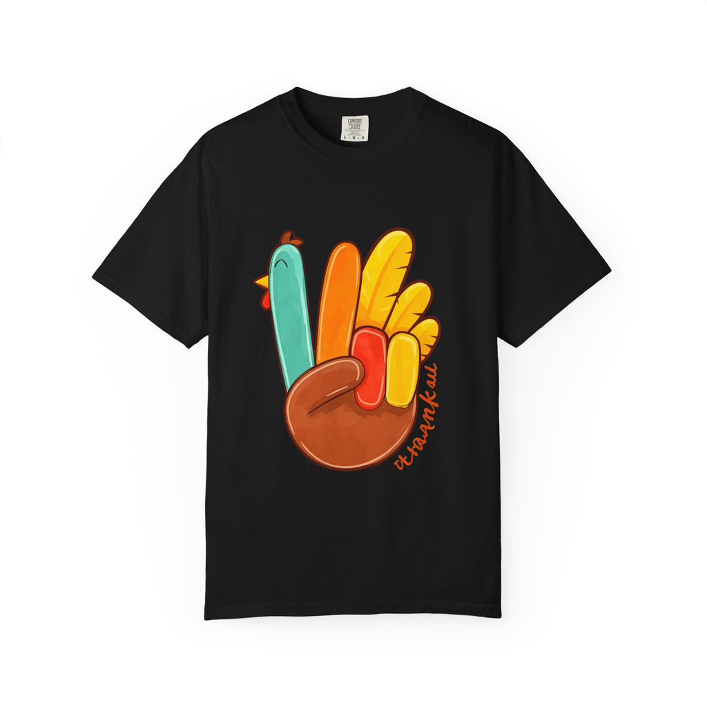 Turkey Peace Sign T-Shirt — Cute Thankful Thanksgiving Shirt