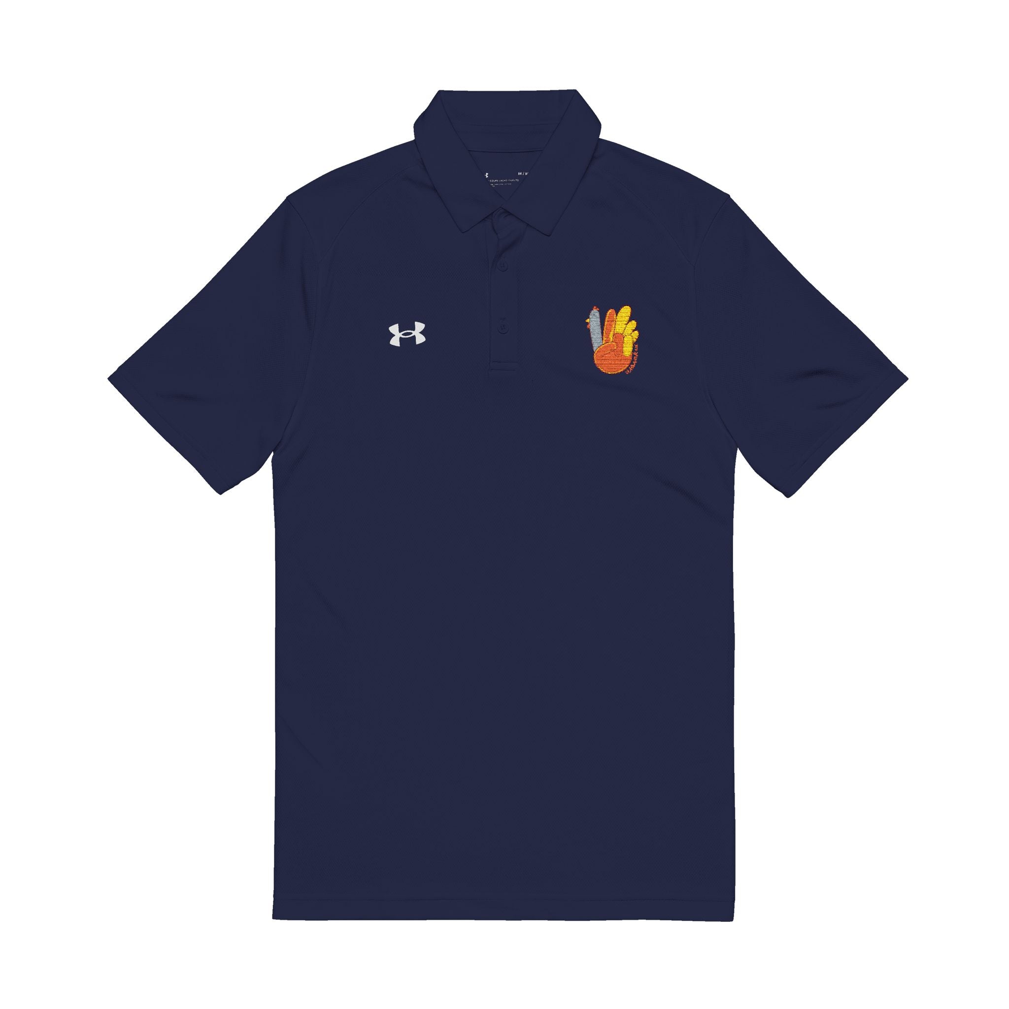 Embroidered Flame Crest Polo Shirt – Men's Performance Golf & Casual Wear