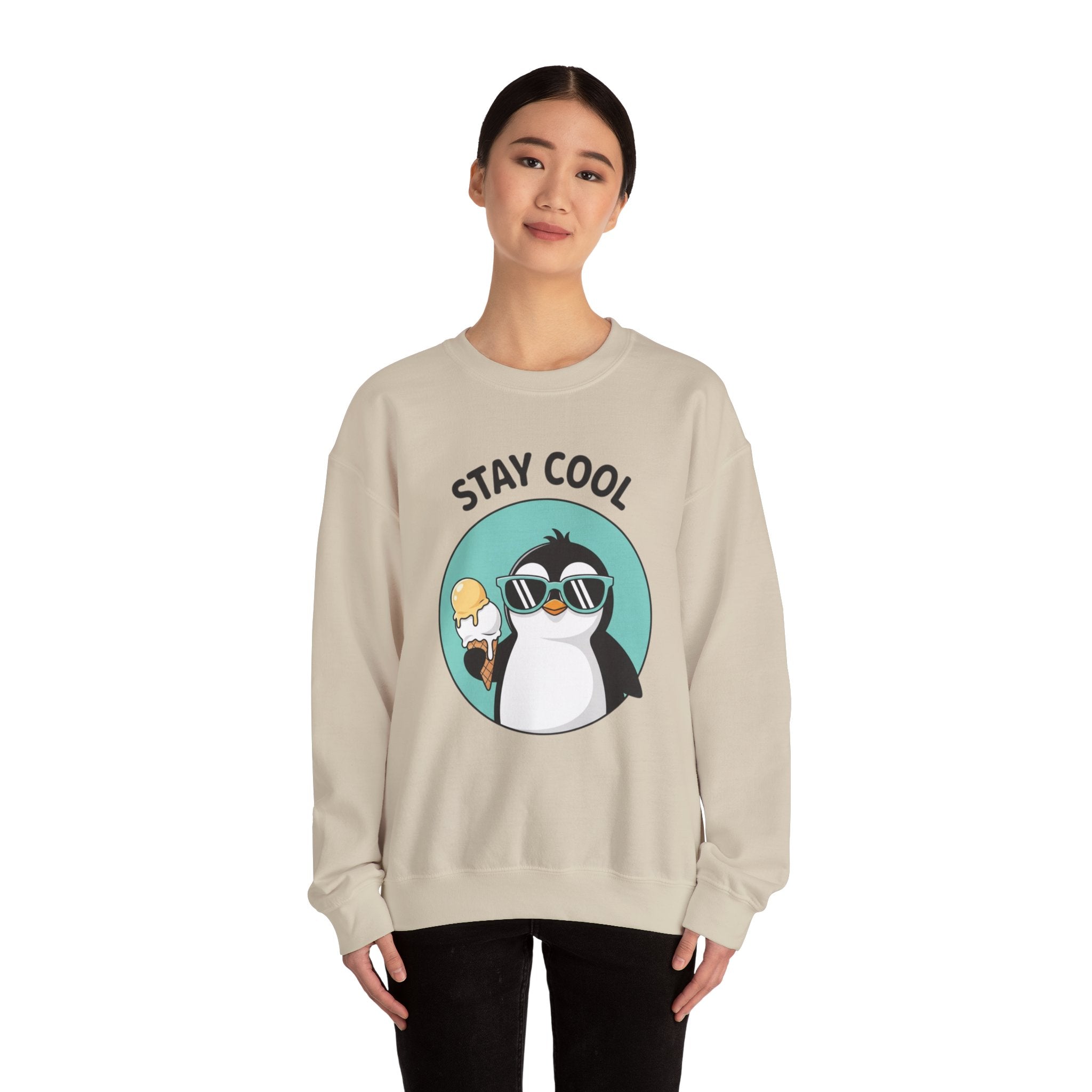 Stay Cool Penguin Crewneck Sweatshirt